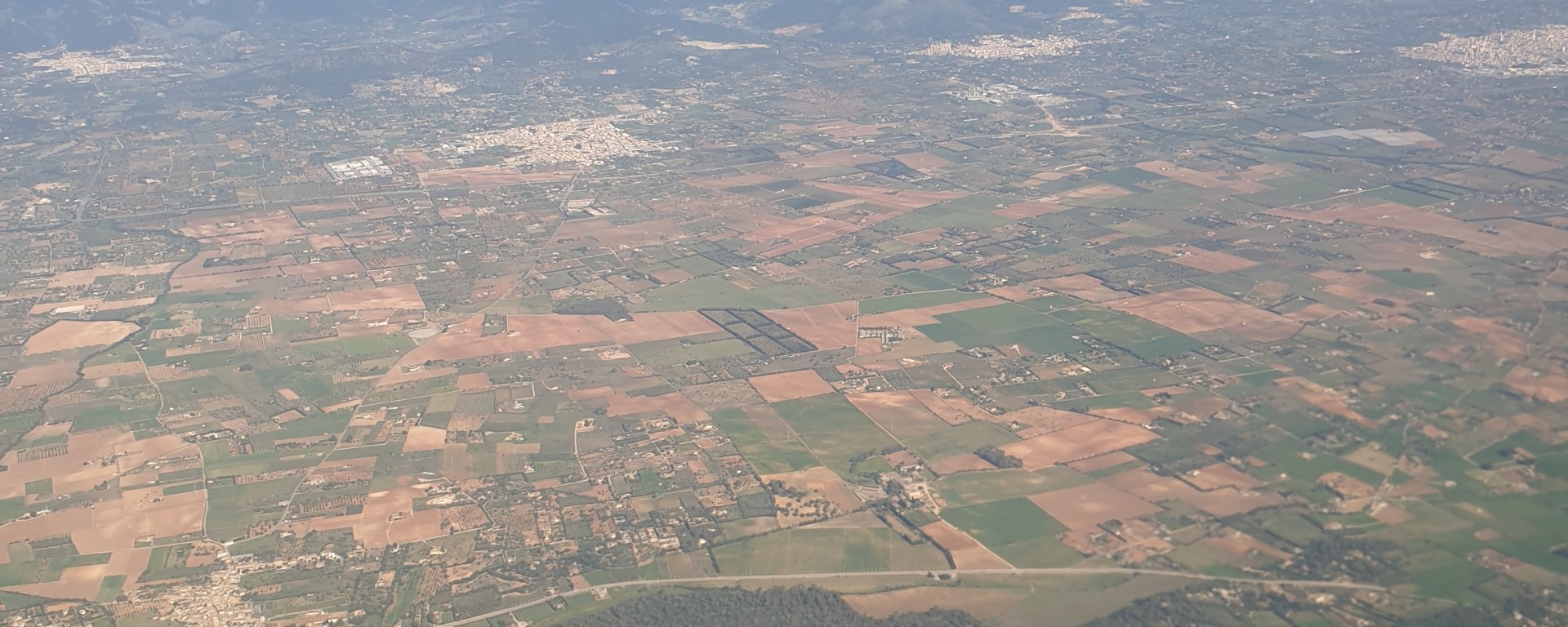 flying over mallorca